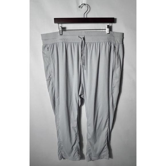 The North Face Pants - The North Face Pants Womens 2X Gray Track Elastic Waist Zip Pockets Hiking